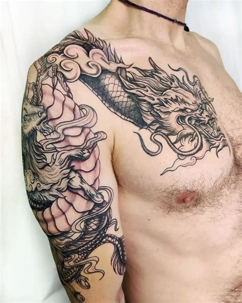 best tattoos for guys shoulder|shoulder to back tattoos men.